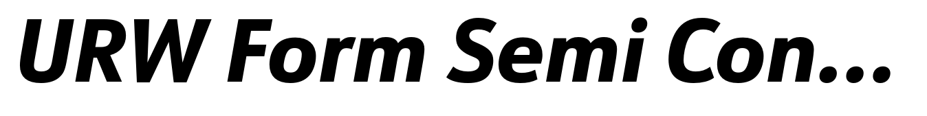 URW Form Semi Condensed ExtraBold Italic